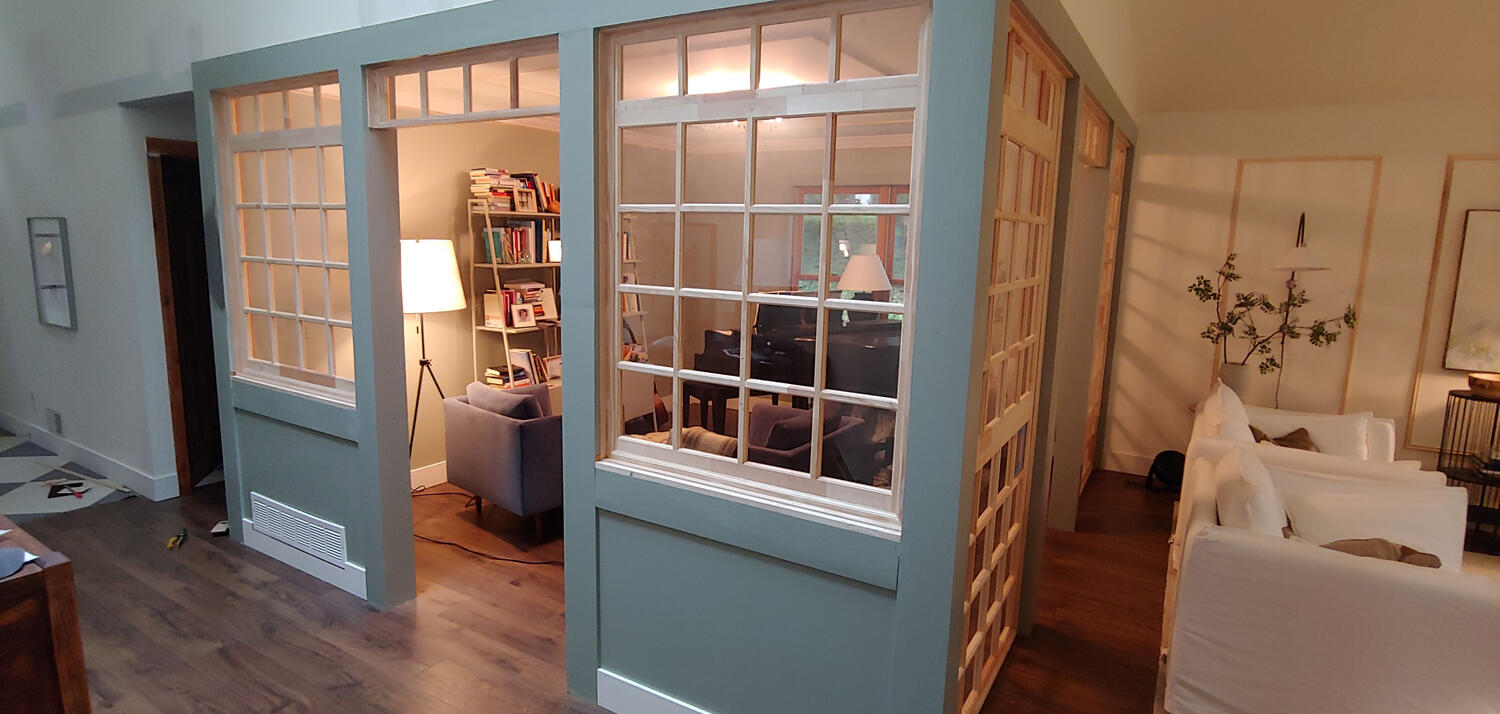 Custom windows for cozy nook
